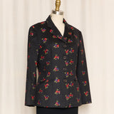 Moschino Jeans Grey Jacket with Floral Embroidery