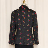 Moschino Jeans Grey Jacket with Floral Embroidery