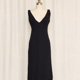 Valentino Boutique Black Dress with Feather Trim