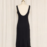 Valentino Boutique Black Dress with Feather Trim