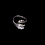 Vintage Sterling Silver Leaf Wrap Ring