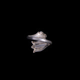 Vintage Sterling Silver Leaf Wrap Ring