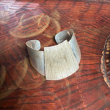 Vintage wide silver tone cuff bracelet